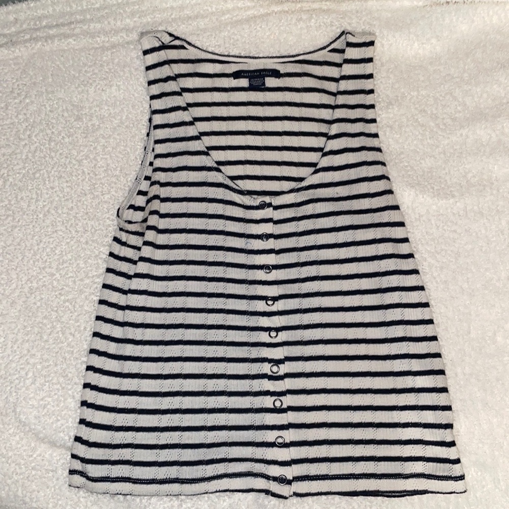American eagle button up knitted top.